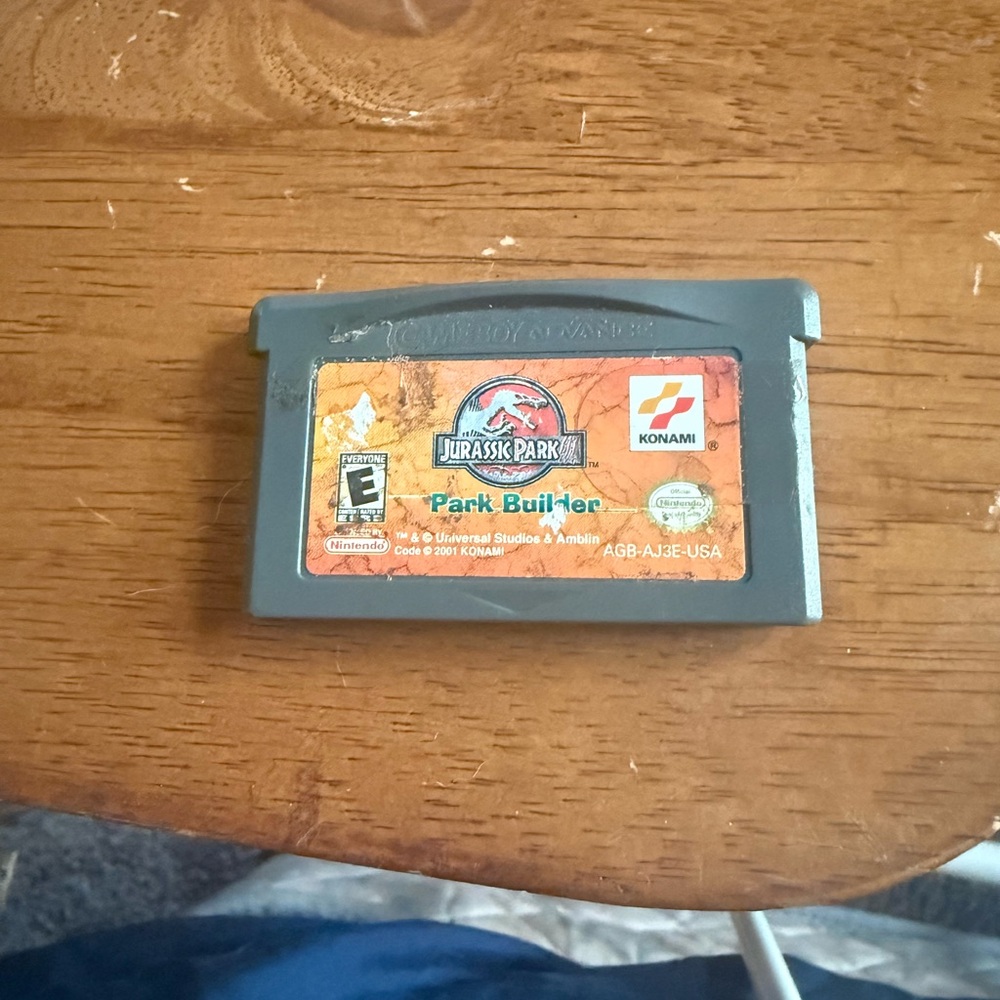 Jurassic Park Park Builder Game Cartridge